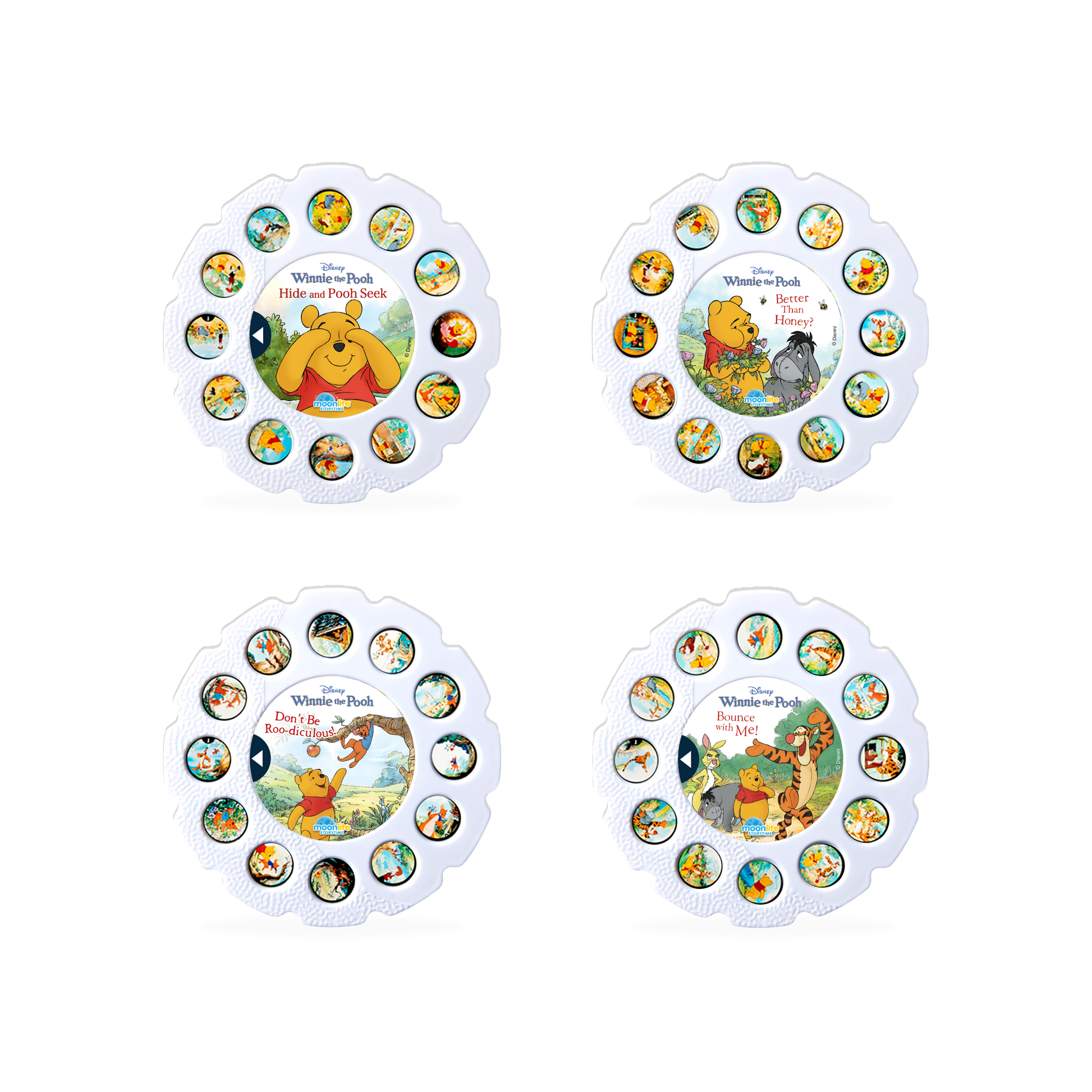 Four Winnie the Pooh picture discs.