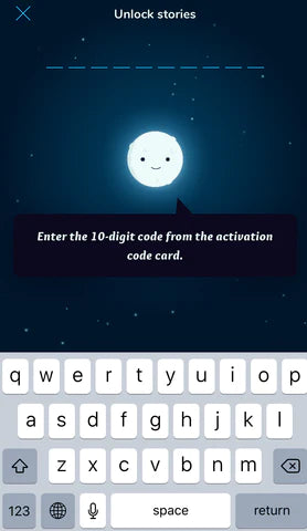Activation code entry