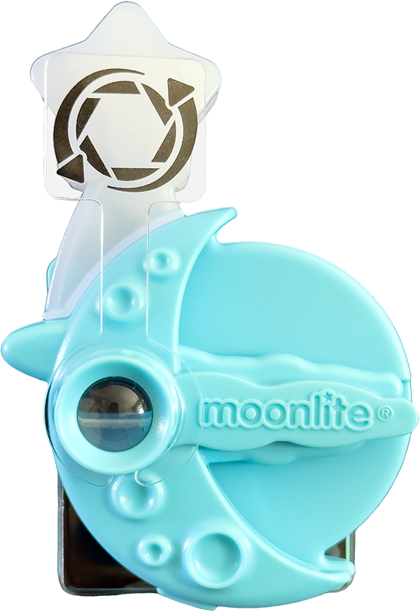 Light blue Moonlite Storytime Projector with adaptor collar