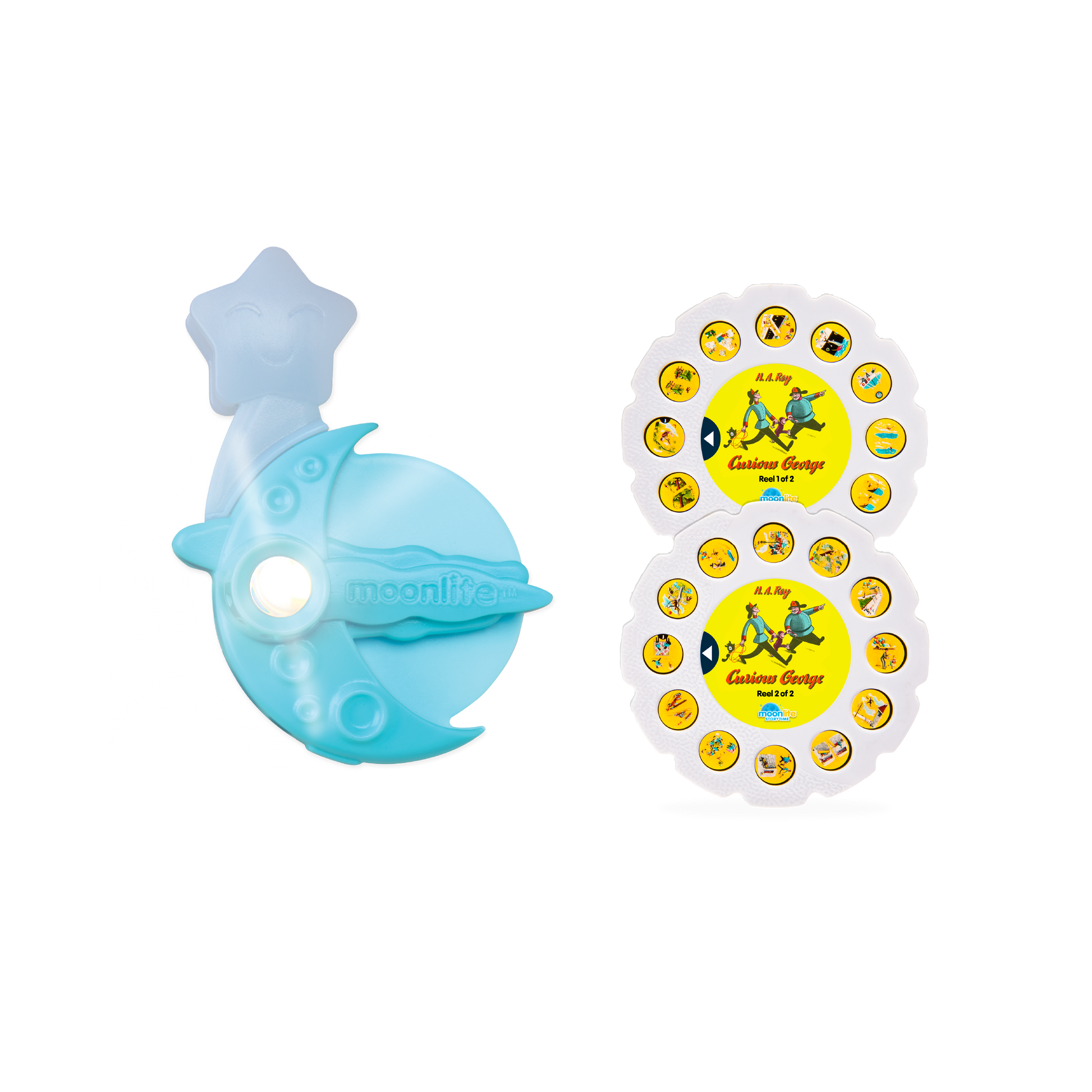 Curious George picture discs and Moonlite Projector