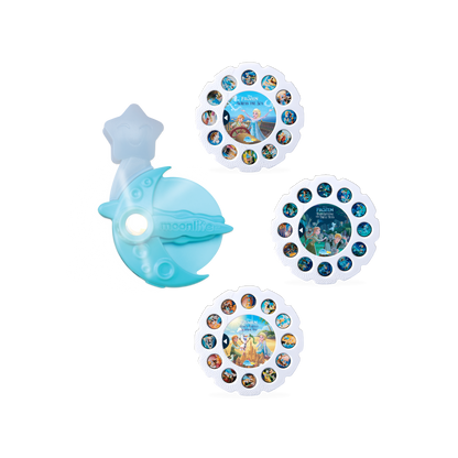 Three Frozen picture discs with the Moonlite Storytime Projector