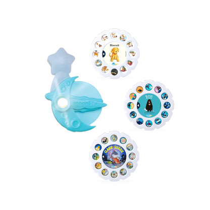 Three HarperCollins picture discs with the Moonlite Storytime Projector