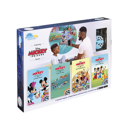 The Mickey Mouse & Friends 4-Story Gift Box Set with Projector
