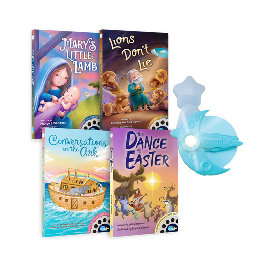 4-Story set of Bible Moonlite Single Stories. Moonlite Projector included.