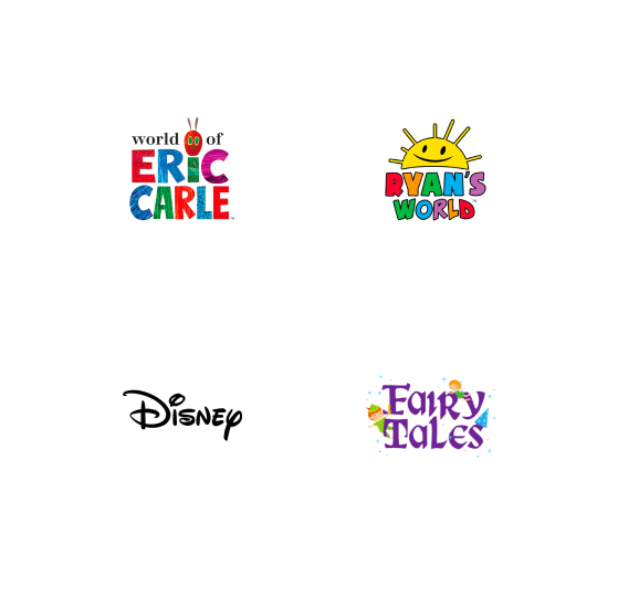 Logos - Eric Carle, Ryan's World, Disney and Fairy Tales